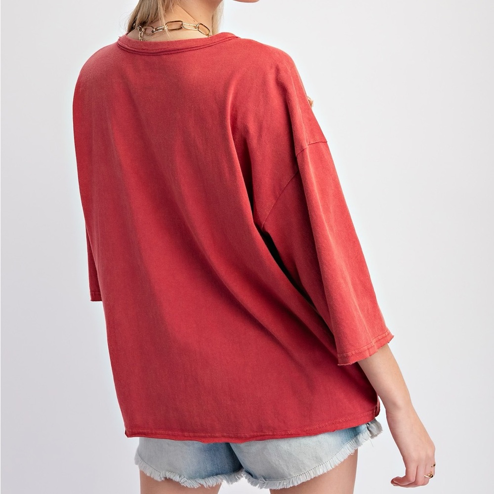 Easel raspberry star patch top - Picture 2 of 3